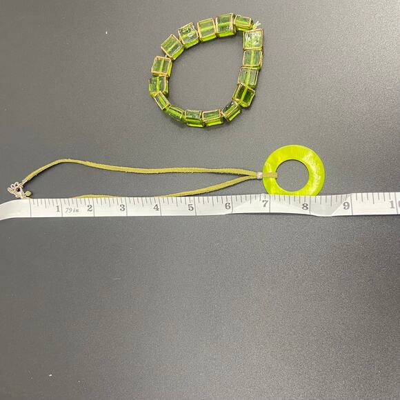 Statement Necklace & Glass Stone Bracelet - Picture 2 of 4